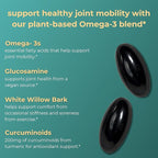 Iwi Life Joint Omega-3, 60 Softgels (30 Servings), Plant-Based Algae Omega-3 with Glucosamine, Mobility Support Dietary Supplement, Krill & Fish Oil Alternative, No Fishy Aftertaste