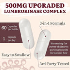 Lumbrokinase 100mg (Max Activity 1,000,000 LKU),Nattokinase 100mg-2,000 FU of Activity and Red Yeast Rice 300mg, Potent Lumbrokinase Enzymes Supplement for Circulatory,Cognition,60 Capsules(Pack of 1)