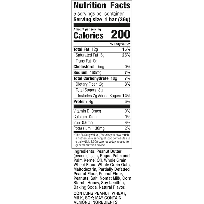 Nature Valley Crispy Creamy Wafer Bars, Peanut Butter, 4g Protein, 5 Bars, 6.5 oz