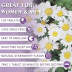Extra Strength Melatonin 10mg Tablets, Sleep Support, Fall Asleep Faster, Non-Habit Forming Sleep Aids for Adults, Sleep Cycle Regulation, Vegan, Non-GMO & Gluten-Free, 120 Tablets