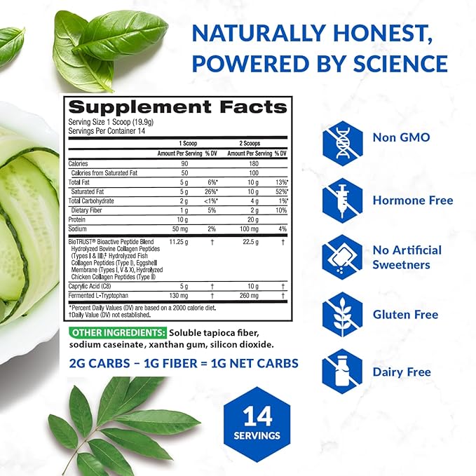 BioTrust Multi Collagen Protein Powder + Keto MCT Oil – 5 Types (I, II, III, V, X) & 100% Caprylic Acid C8 - Support Elevated Ketones, Metabolism, Joints & Beauty All in 1 Collagen Powder (Unflavored)
