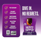 SkinnyDipped Super Dark Chocolate + Sea Salt Almonds, Vegan, Healthy Snack, Plant Protein, Gluten Free, 0.46 oz Mini Bags, Pack of 24