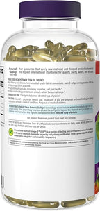 Webber Naturals Fish Oil 2850 mg, High Potency, 1800 mg Omega-3 per Serving, 240 Clear Enteric Softgels, No Fishy Aftertaste, Ultra-Purified, Supports Heart, Cognitive, and Joint Health
