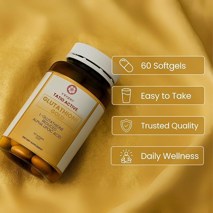 Made in Japan Advanced Gold Glutathione Capsules with Collagen, Vitamin C, and Antioxidants Supplement for Radiant, Youthful-Looking Skin, Collagen Production & Even Skin Tone – 3 Bottles