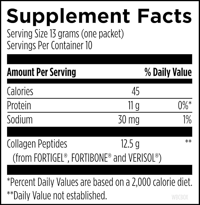 Designs for Health Whole Body Collagen Powder - Hydrolyzed Collagen Peptides Powder for Skin, Joint + Bone Health - Fortigel, Fortibone & Verisol Collagen for Women & Men, Unflavored (10 Packets)