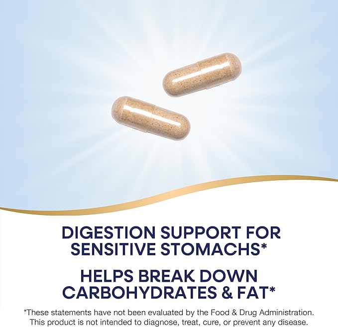 Nature's Way Acid Ease, Digestive Support Supplement for Sensitive Stomachs*, Marshmallow Root Extract, Slippery Elm Bark, Digestive Enzymes, 180 Vegan Capsules (Packaging May Vary)
