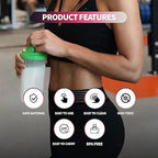 2 Pack Protein Powder Container to Go- 50ml Protein Powder Holder,Mini Funnel with Keychain and Keyring for Gym, Workouts, Fitness and Traveling (Black-UPG, 100ml)