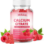 Calcium Citrate Gummies 1200mg Chewable Calcium Supplement for Women & Men, Supports Bone, Muscle & Immune Health, Sugar-Free, Non-GMO, Gluten-Free, Natural Raspberry Flavor, 60 Count