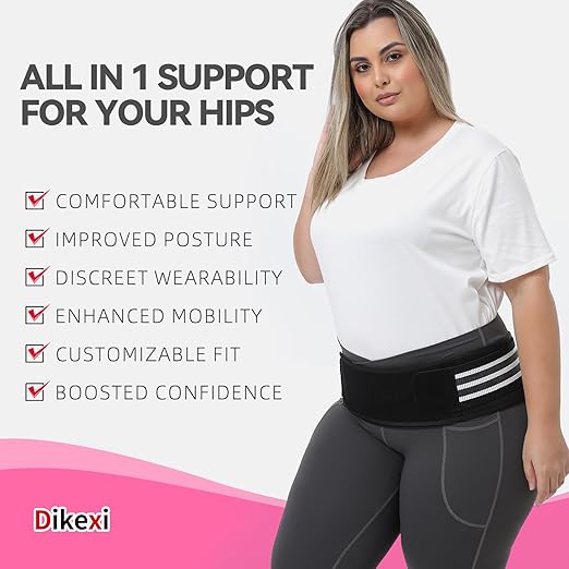 Sacroiliac SI Joint Hip Belt for Women Men-Alleviate Sciatica|Pelvic|Back|Lower Back Support, Pelvic Support Belt, Adjustable Lumbar Pain Relief,Black, M(Hip Size 30"- 45")