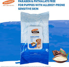 Palmer's Coconut Oil Puppy Wipes for Between Baths - Cocoa Butter Grooming Wipe for Dogs - Paraben & Phthalate Free Bath Towlettes, 100 Count