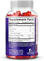 Magnesium Citrate Gummies for Adults & Kids - High Absorption Magnesium Supplements - Premium Calm, Relaxation, Muscle, Nerve, Bone & Heart Support - Great-Tasting Vegan Gummy Supplement - 60 Gummies