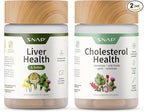 Snap Supplements Liver Health & Cholesterol Health Supplement Bundle with Milk Thistle, Resveratrol, Dandelion to Support Liver, Digestive and Metabolic Health, 60 Capsules Each (30-Day Supply)
