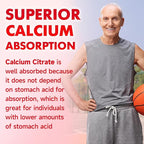 Calcium Citrate Gummies 1200mg - Chewable Calcium Supplement for Women & Men, Supports Bone & Muscle Health, Vegan, Strawberry Flavor, 60 Count