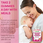 Lactation Supplement Gummies – Powered by Moringa, Fennel, Sunflower Lecithin, Milk Thistle, Blessed Thistle, Plus Vitamins D3 & B12 – 60 Gummies for Breastfeeding Support & Milk Supply Boost