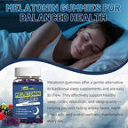 Melatonin 10mg Gummies for Sleep Support, Natural Berry Flavor, Non-GMO, Gluten Free, Vegan, 60 Count, 2 Month Supply – Bedtime Relaxation & Restful Sleep Aid
