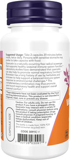 NOW Supplements, Quercetin with Bromelain, Balanced Immune System*, 60 Veg Capsules