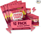 FocusFuel Energy Chews – Strawberry Lemonade Sample Pack (36 Servings) – 100mg Caffeine + Alpha GPC + L-Theanine + B12, Magnesium – No Crash or Jitters