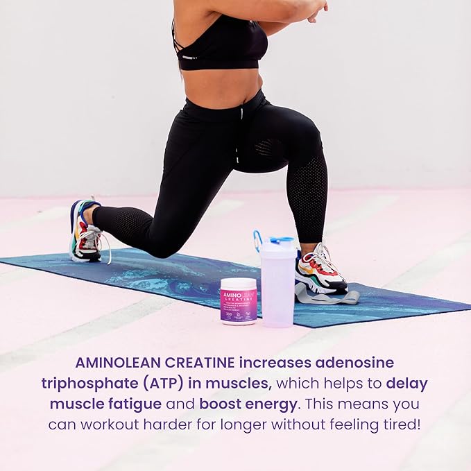 AminoLean Creatine for Women and Men, Pure Micronized Creatine Monohydrate Powder Supplement for Muscle Toning, Mood Support, Energy Boost, and Brain Health, 300g