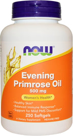 NOW Foods Evening Primrose Oil 500mg 500 (2 Packs of 250 softgels)