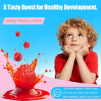 Saffron for Kids, Saffron Extract, Magnesium Glycinate, Omega-3, L-Theanine, Holy Basil, Rosemary, B6, D3 for Calm, Focus, Happy Mood, Cognition, Sleep, Sugar Free, 90 Gummies