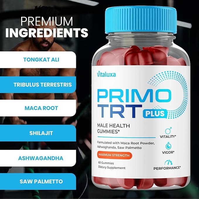(2 Pack) Primo TRT Gummies, Primo TRT Advanced Performance Blend Supplement, PrimoTRT Try Prime Gomitas Maximum Strength for Males Support for Overall Health Wellness All Natural Ingredients (120 Ct)