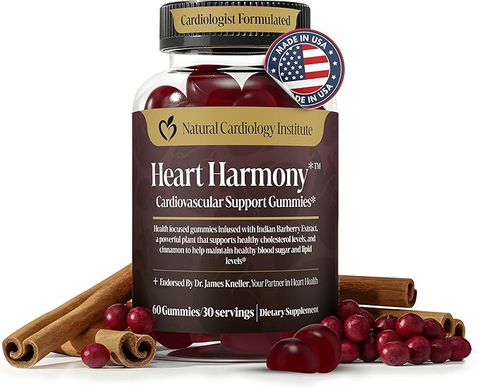 Heart Harmony™ Berberine Supplement Gummies with Ceylon Cinnamon – High Potency berberine with Ceylon cinnamon for Metabolism Blood Sugar Support Healthy Lipid Balance Circulatory Wellness