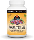 Source Naturals Resveratrol, for Heart and Healthy Aging - 200 mg -120 Vegan Capsules