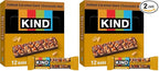 KIND Nut Bars, Salted Caramel & Dark Chocolate Nut, Healthy Snacks, Gluten Free, Low Sugar, 6g Protein, 12 Count (Pack of 2)