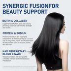 Biotin Supplement for Supports Healthy Hair, Skin & Nails, Hair Growth Vitamins for Women & Men with 1000mcg Biotin, 1000mg NAD+, Collagen, Sodium, Non-GMO & No Gluten 20 Servings