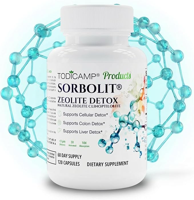 Zeolite Detox for Adults Sorbolit - Zeolite Capsules Binder Detox Cleanse - Zeolite Clinoptilolite for Deep Full Body Detox, Gut Cleanse, Cellular and Liver Detox