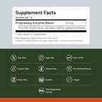 FODZYME® On-The-Go Digestive Enzymes for Gut Health, Relief for Bloating, Gas, Constipation, Diarrhea, Abdominal Pain, Low FODMAP, 30 Dose