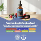 Magnesium Glycinate & Ashwagandha Liquid Drops with Valerian Root, Chamomile, Passion Flower, Lemon Balm & L-Theanine - Vegan Fast Absorption - Supplement for Wellness & Relaxation (Mixed Berry, 60mL)
