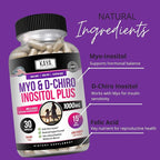 Kaya Naturals Myo & D-Chiro Inositol Plus Support for Women, Vitamin B8-30 Capsules