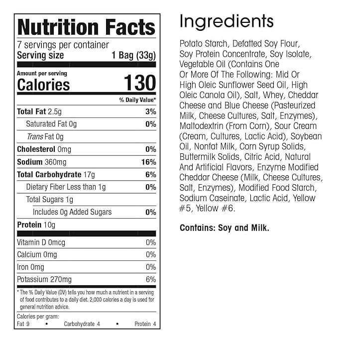 WonderSlim Protein Snack Chips, Cheddar, Low Fat & Gluten Free (10ct)