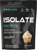 PEScience Isolate Whey Protein Powder, Vanilla Cupcake, 5 Servings, 100% Whey Protein Isolate, Low Carb, Fast Absorbing Post Workout Shake for Men and Women