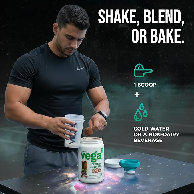 Vega Protein and Greens Protein Powder Chocolate (19 Servings) - 20g Plant Based Protein Plus Veggies, Vegan, Non GMO, Pea Protein for Women and Men, 1.4lb (Packaging May Vary) (Pack of 1)
