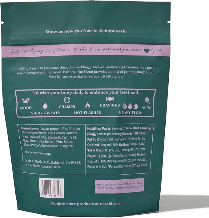 Hormone Balance Protein Powder – PMS & Perimenopause Relief for Cramps, Bloating & Mood Swings – Vegan Plant Based Superfood – 28 Servings