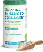 Organika Collagen Powder - for Healthy Hair, Skin, Nails, and Joints. Hydrolyzed Protein Peptides for Better Absorption- Grass-Fed, Non-GMO- Unflavoured- 2.2lbs
