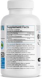 Bronson Melatonin 5mg Fast Dissolve Peppermint Tablets with Vitamin B6 - Promotes Relaxation, 360 Vegetarian Chewable Lozenges