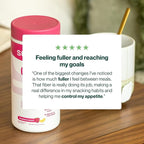 Supergut GLP1 Daily Support - Raspberry Lemon - High Fiber GLP-1 Supplement Powder for Women & Men - Sugar-Free Drink Mix for Gut Health & Digestive Support (18 Servings)