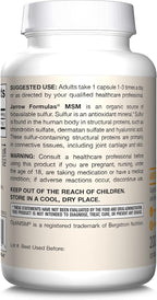 Jarrow Formulas MSM 1000 mg - 200 Veggie Capsules - Methylsulfonylmethane - Source of Sulfur - Dietary Supplement Supports & Strengthens Joints - Up to 200 Servings