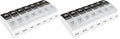 EZY DOSE Weekly (7-Day) AM/PM Pill Case, Medicine Planner, Vitamin Organizer, Small Pop-Out Compartments, 2 Times a Day, Black and Clear Lids (Pack of 2)