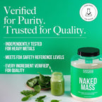 NAKED Vegan Mass - Natural Vegan Weight Gainer Protein Powder - 1,230 Calories, NSF Certified, Non-GMO, Soy & Gluten Free, No Artificial Ingredients - 8LB Bulk - 11 Servings