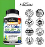 BioSchwartz Daily Probiotic Nutritional Supplement - 40 Billion CFU for Gut Health - Probiotics for Men and Women - Digestive Health with Astragalus & Lactobacillus - Shelf Stable - 60 Count