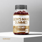 Lions Mane Mushroom Gummies (60 Count) Focus Gummies & Brain Mushroom Supplement for Adults - Delicious Blueberry Flavor - Premium Lions Mane Supplement - Third Party Tested, Vegan Safe & USA Made