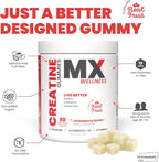 Creatine Monohydrate Gummies for Men & Women – Real Fruit Gummy Supplement for Muscle Growth, Recovery, Longevity, Cognitive Health & Memory – 90 Chews (90 Gummies, Strawberry Lemon)