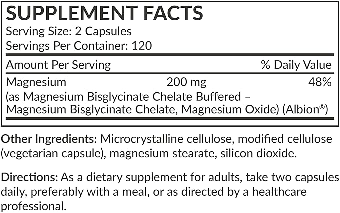 Futurebiotics Magnesium Glycinate 200 MG per Serving Chelated for High Absorption, Gentle On Stomach, Non-GMO, 240 Vegetarian Capsules
