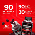 Effective Nutra Berberine Gummies with Ceylon Cinnamon | 1200mg Sugar-Free Formula for Blood Sugar & Metabolic Support | Natural Energy, Heart Health | Vegan, Non-GMO | 90 Count (45-Day Supply)