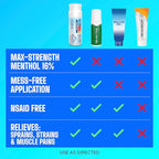 Icy Hot Original Pain Relief No-Mess Roll-On Applicator, Fast-Acting Pain Relief with Max Strength Menthol 16%, Contrast Therapy for Backaches, Joints, Muscle Strains and Arthritis, 2.5 oz