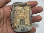 WitnyStore Tiny 2¾" Petra Archaeological City Jordan Magnet - Miniature Hand Made Resin 3D Asia Landmark Tourist Attractions Decorative Refrigerator Fridge Magnets Collectible Traveler Souvenirs Gifts
